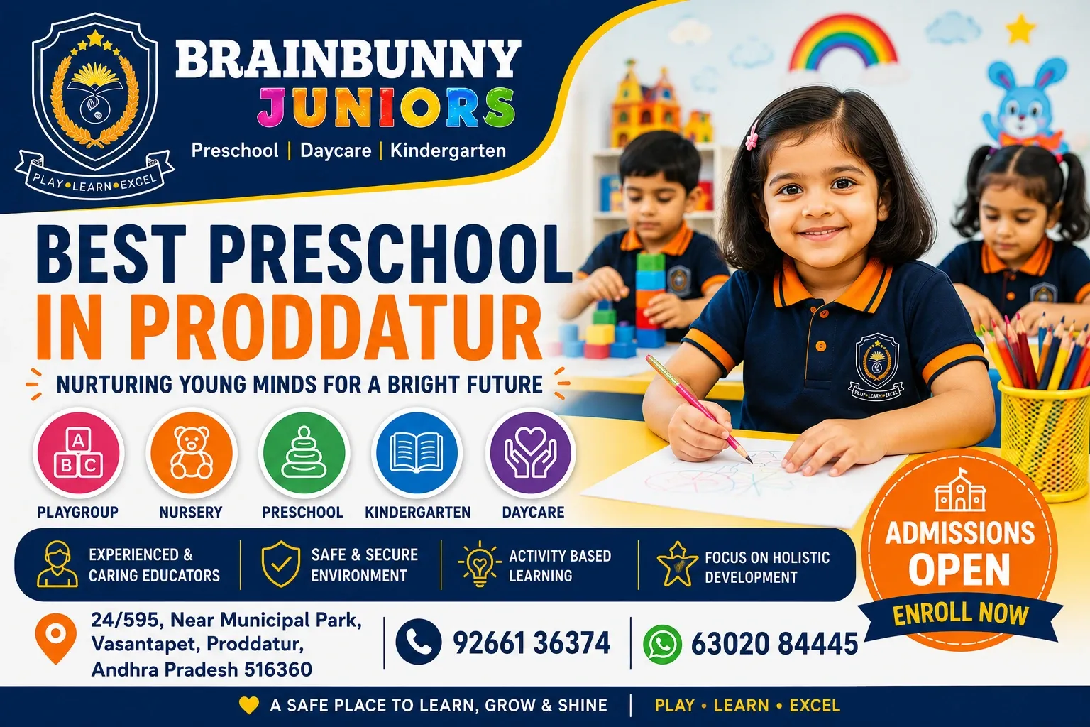 Best Preschool in Proddatur: Preschool, Daycare, Admissions & Early Learning Guide